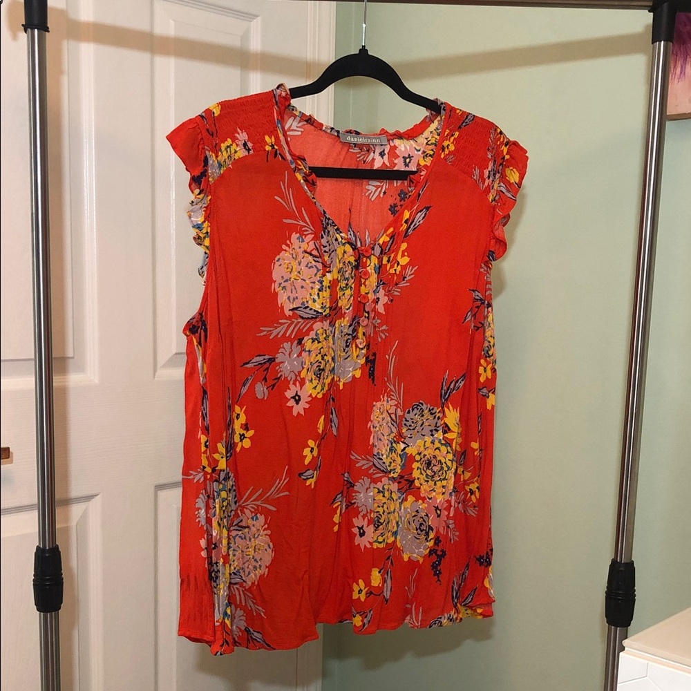 Daniel Rainn Orange Floral Tank